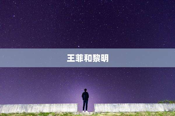 王菲和黎明