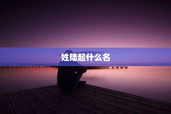 姓陆起什么名