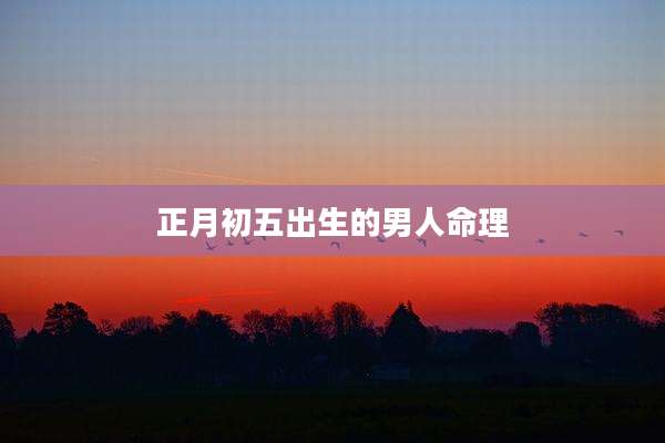正月初五出生的男人命理
