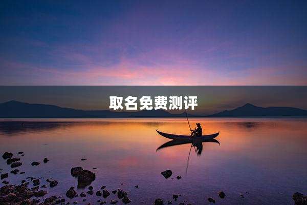 取名免费测评