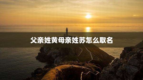 父亲姓黄母亲姓苏怎么取名