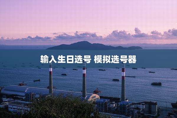 输入生日选号 模拟选号器
