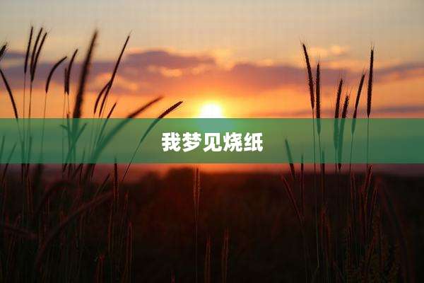 我梦见烧纸