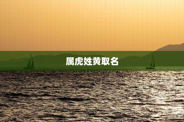 属虎姓黄取名