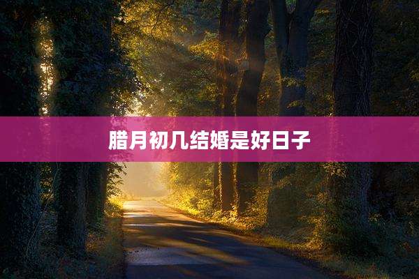 腊月初几结婚是好日子