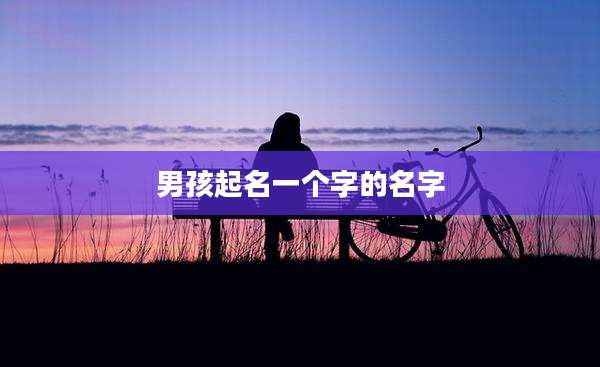 男孩起名一个字的名字