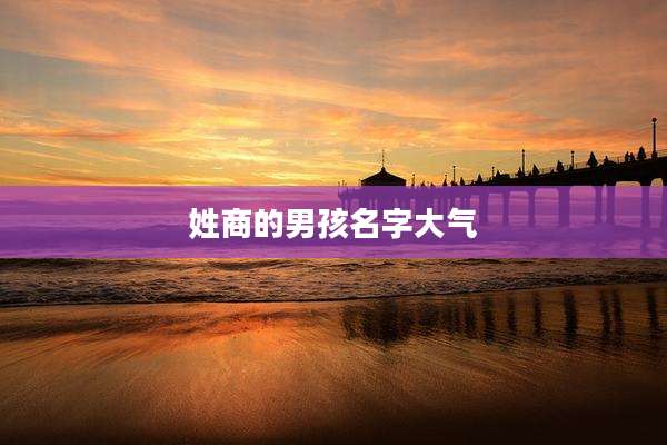 姓商的男孩名字大气