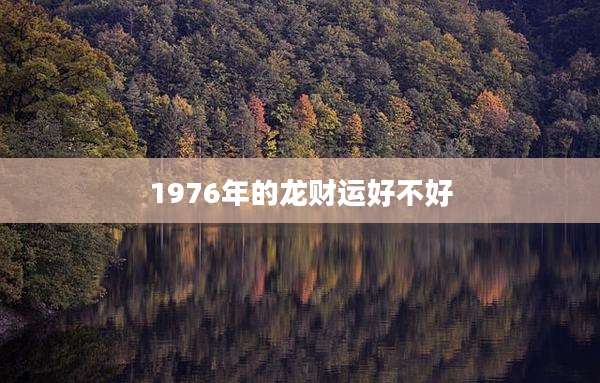1976年的龙财运好不好