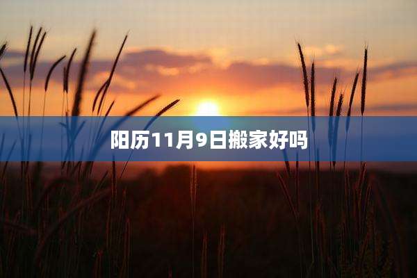 阳历11月9日搬家好吗