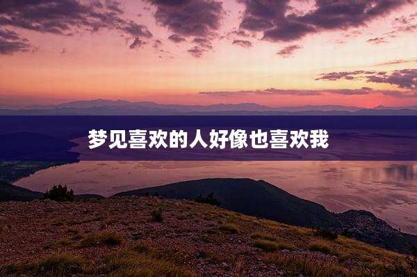 梦见喜欢的人好像也喜欢我