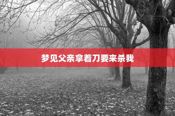 梦见父亲拿着刀要来杀我