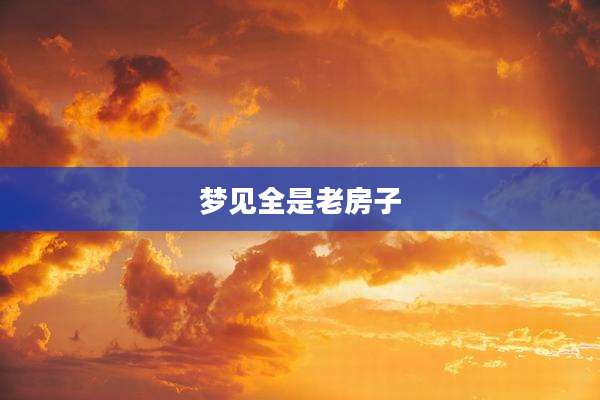梦见全是老房子