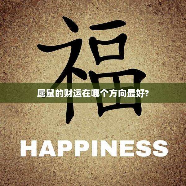 属鼠的财运在哪个方向最好?