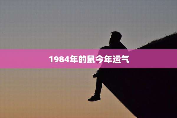 1984年的鼠今年运气