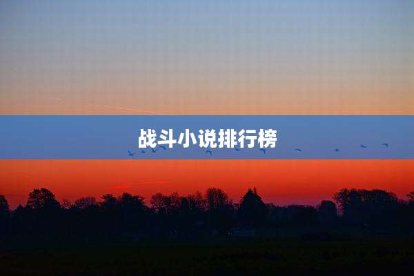 战斗小说排行榜