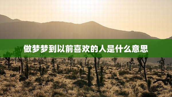 做梦梦到以前喜欢的人是什么意思