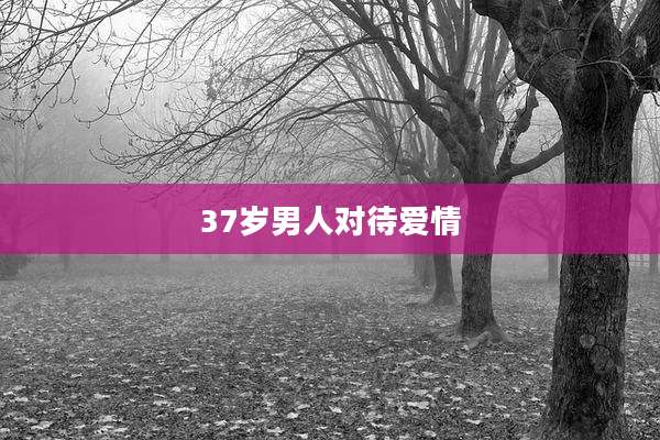 37岁男人对待爱情