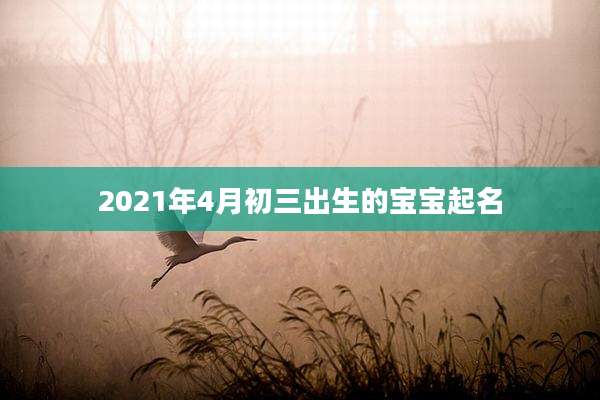 2021年4月初三出生的宝宝起名