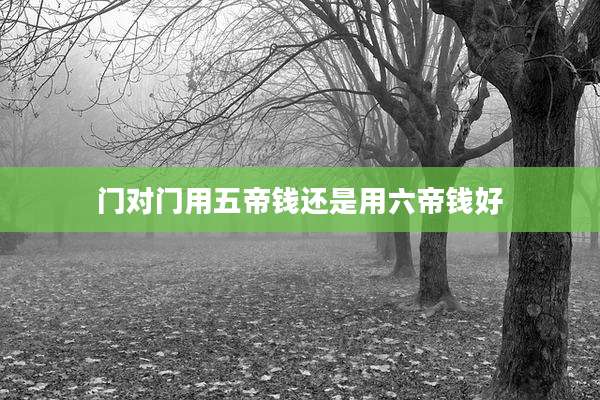 门对门用五帝钱还是用六帝钱好