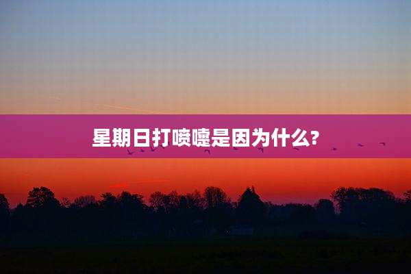 星期日打喷嚏是因为什么?