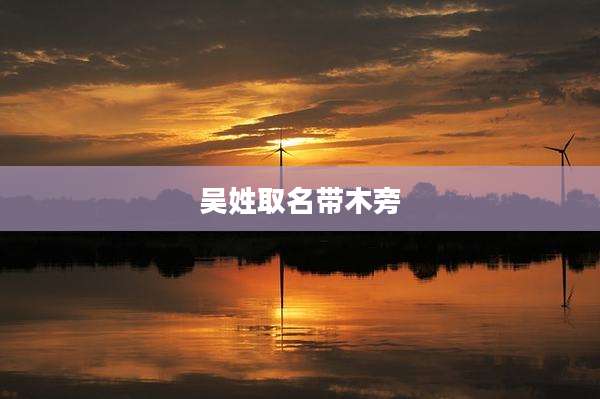 吴姓取名带木旁