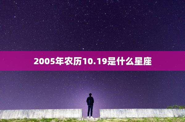 2005年农历10.19是什么星座