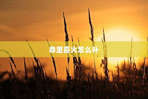 命里喜火怎么补