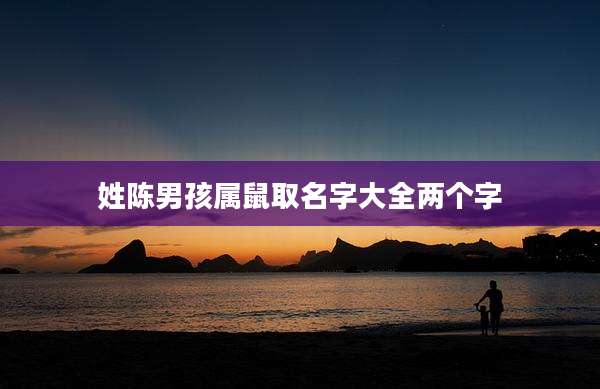 姓陈男孩属鼠取名字大全两个字