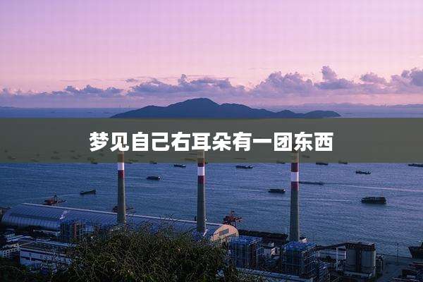 梦见自己右耳朵有一团东西