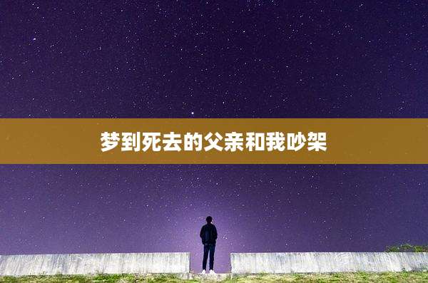 梦到死去的父亲和我吵架