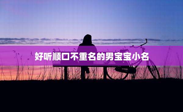 好听顺口不重名的男宝宝小名