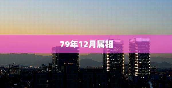 79年12月属相