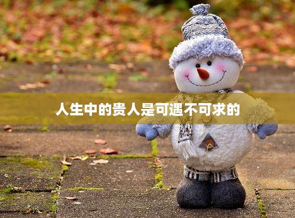 人生中的贵人是可遇不可求的