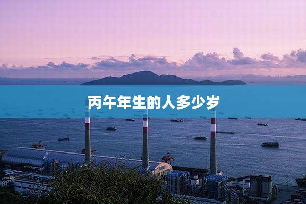 丙午年生的人多少岁