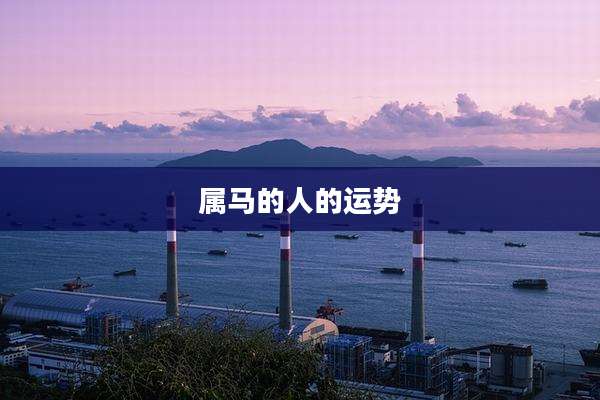 属马的人的运势