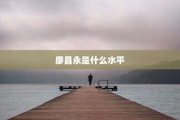 廖昌永是什么水平
