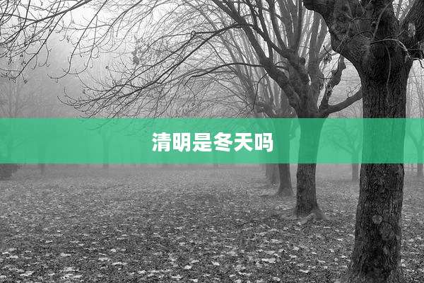 清明是冬天吗