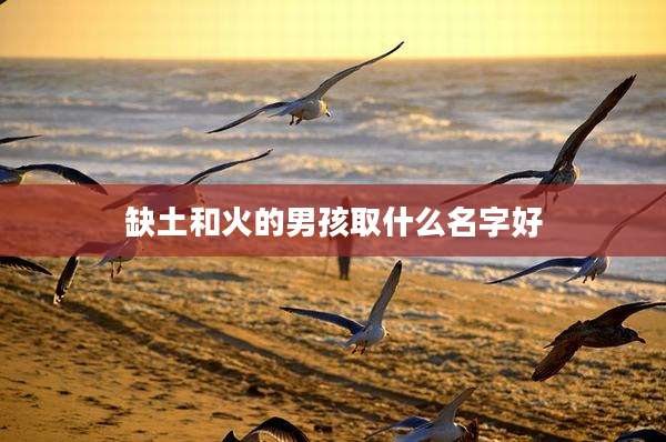 缺土和火的男孩取什么名字好