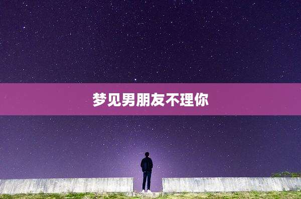 梦见男朋友不理你
