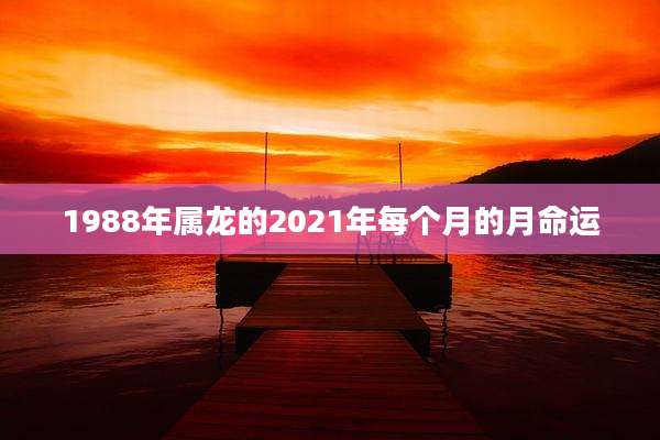 1988年属龙的2021年每个月的月命运