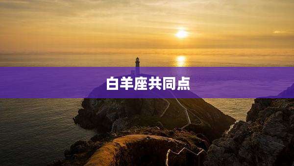 白羊座共同点