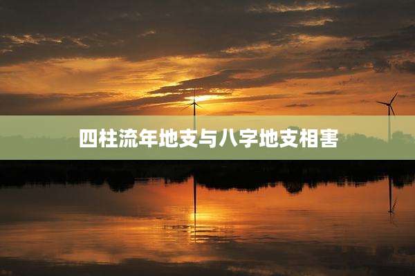 四柱流年地支与八字地支相害