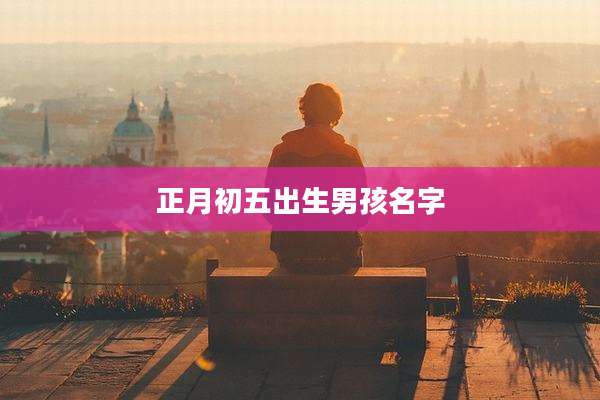 正月初五出生男孩名字