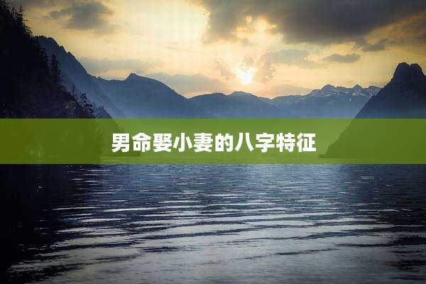 男命娶小妻的八字特征