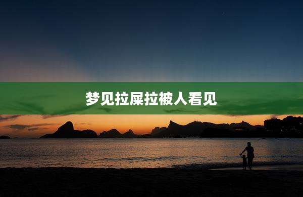 梦见拉屎拉被人看见