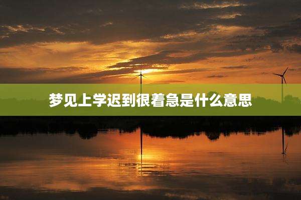 梦见上学迟到很着急是什么意思