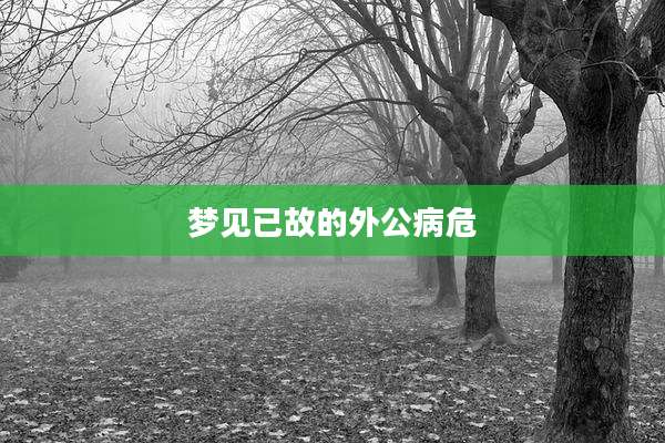 梦见已故的外公病危