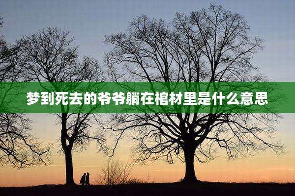 梦到死去的爷爷躺在棺材里是什么意思