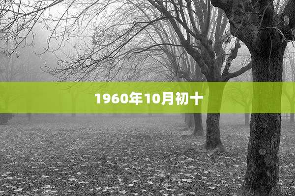1960年10月初十