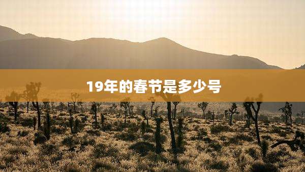 19年的春节是多少号